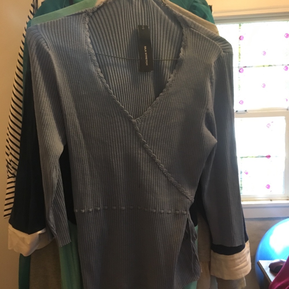Sweater faux wrap